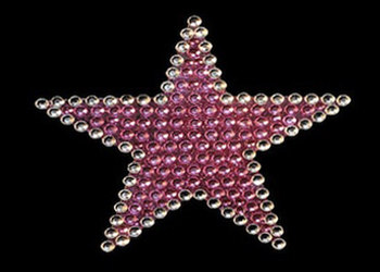Star Pink Rhinestone Window Sticker with glitter to bling your things with  this gorgeous cling.